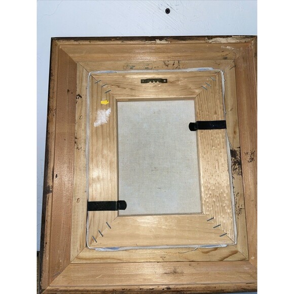 VINTAGE Framed Floral Still Life Oil on Canvas Gold Frame Signed Art - 13"x 15" - Picture 9 of 9